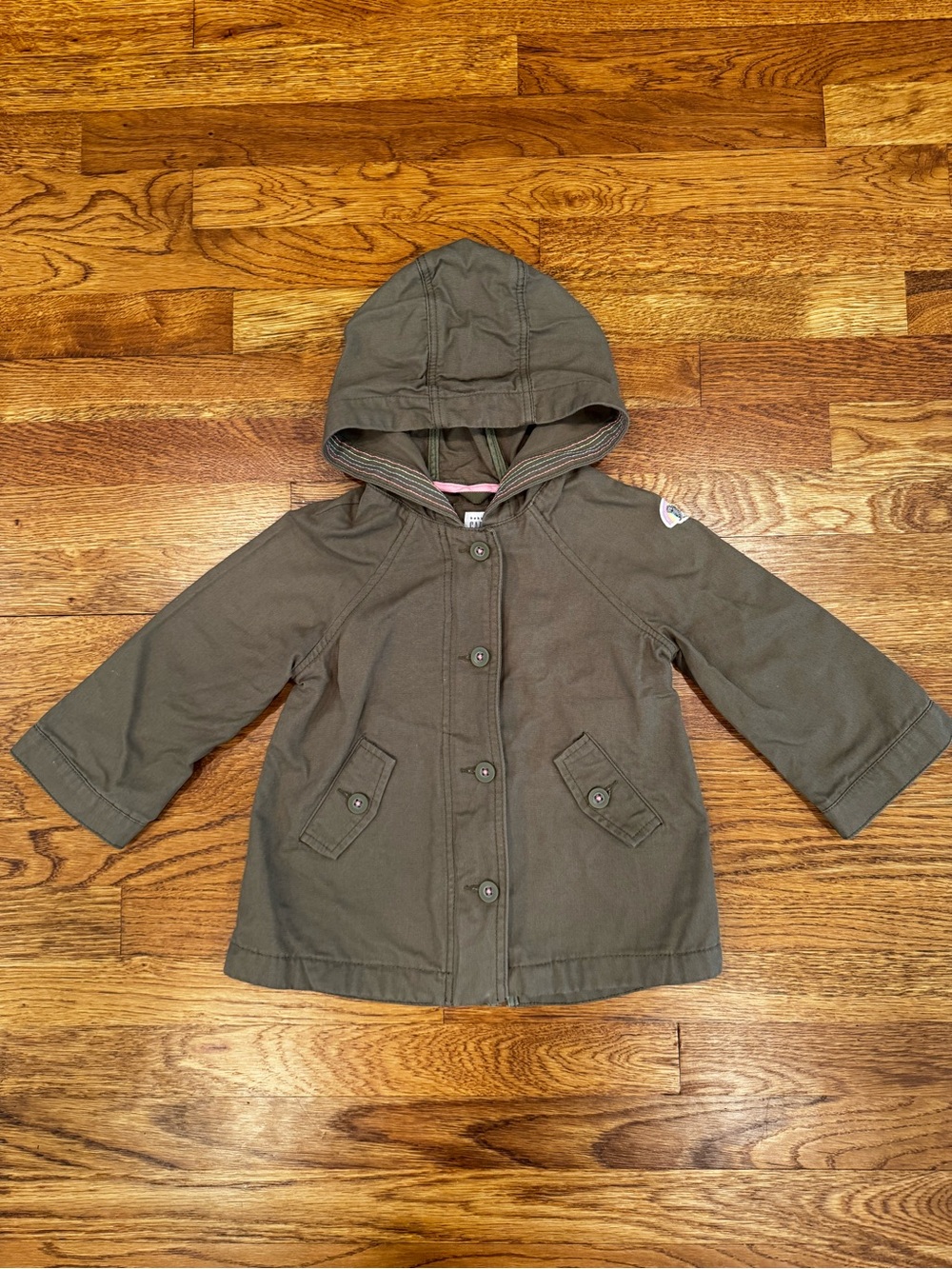 Baby Gap Hooded Olive Green Jacket - EC - Size 3T